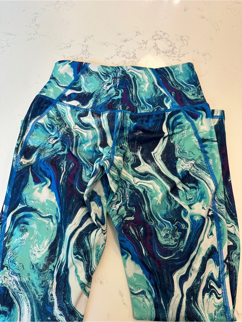 Patagonia Blue Marble Legging Athletic Pants Full Length size xs - Picture 3 of 5